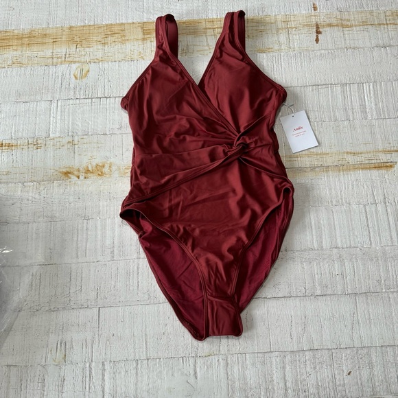 Andie Swim the Capri One Piece Swimsuit NWT size‎ XS in Truffle Twist Waist - Picture 2 of 12
